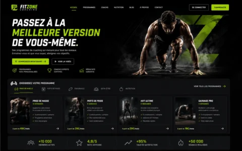 Aperçu du projet FitZone Coaching